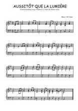Téléchargez l'arrangement pour piano de la partition de Traditionnel-Aussitot-que-la-lumiere en PDF